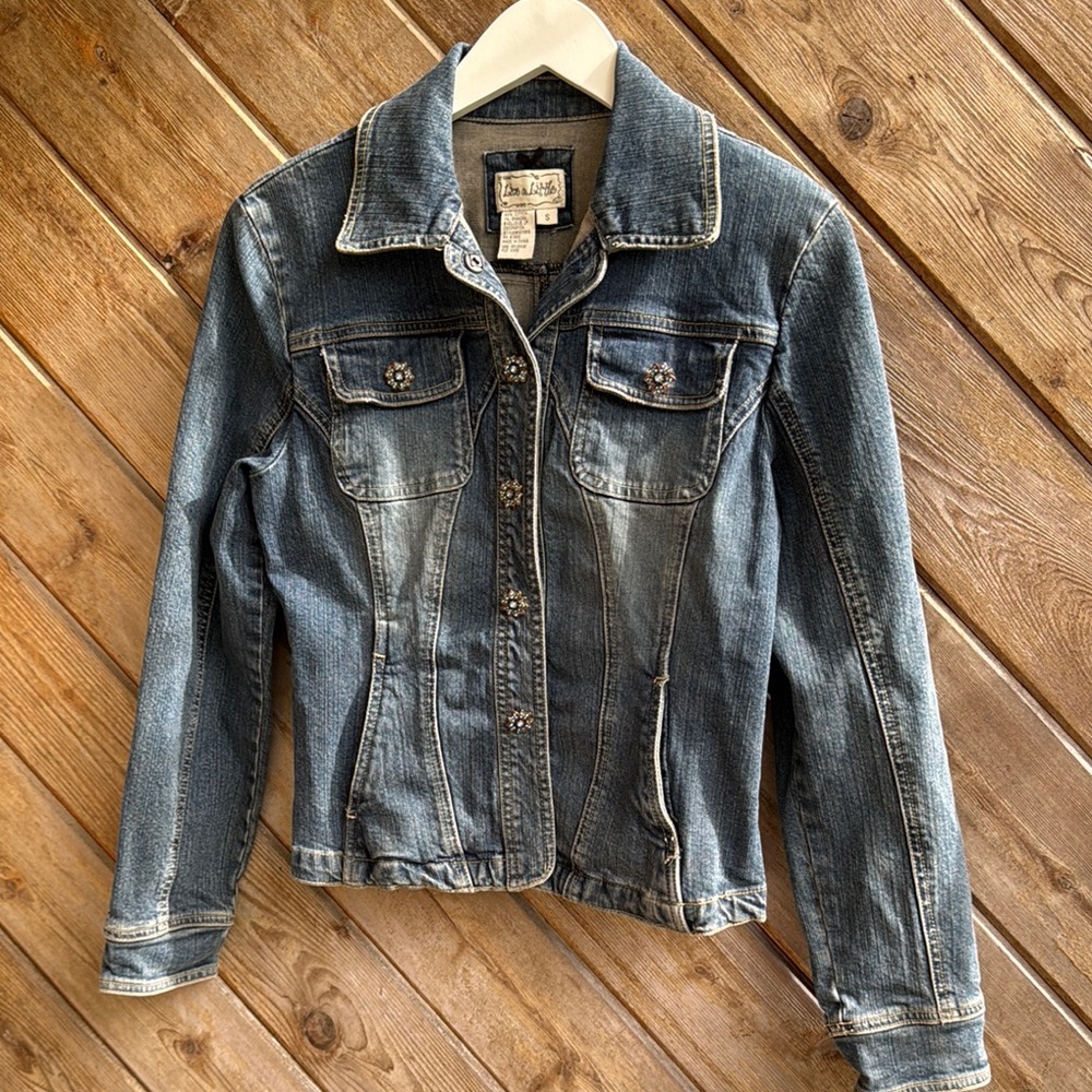 Live a little structured demin jacket size small